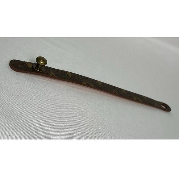 Louis Vuitton Monogram Canvas Vachetta Leather Bracelet Bonze - Picture 9 of 11